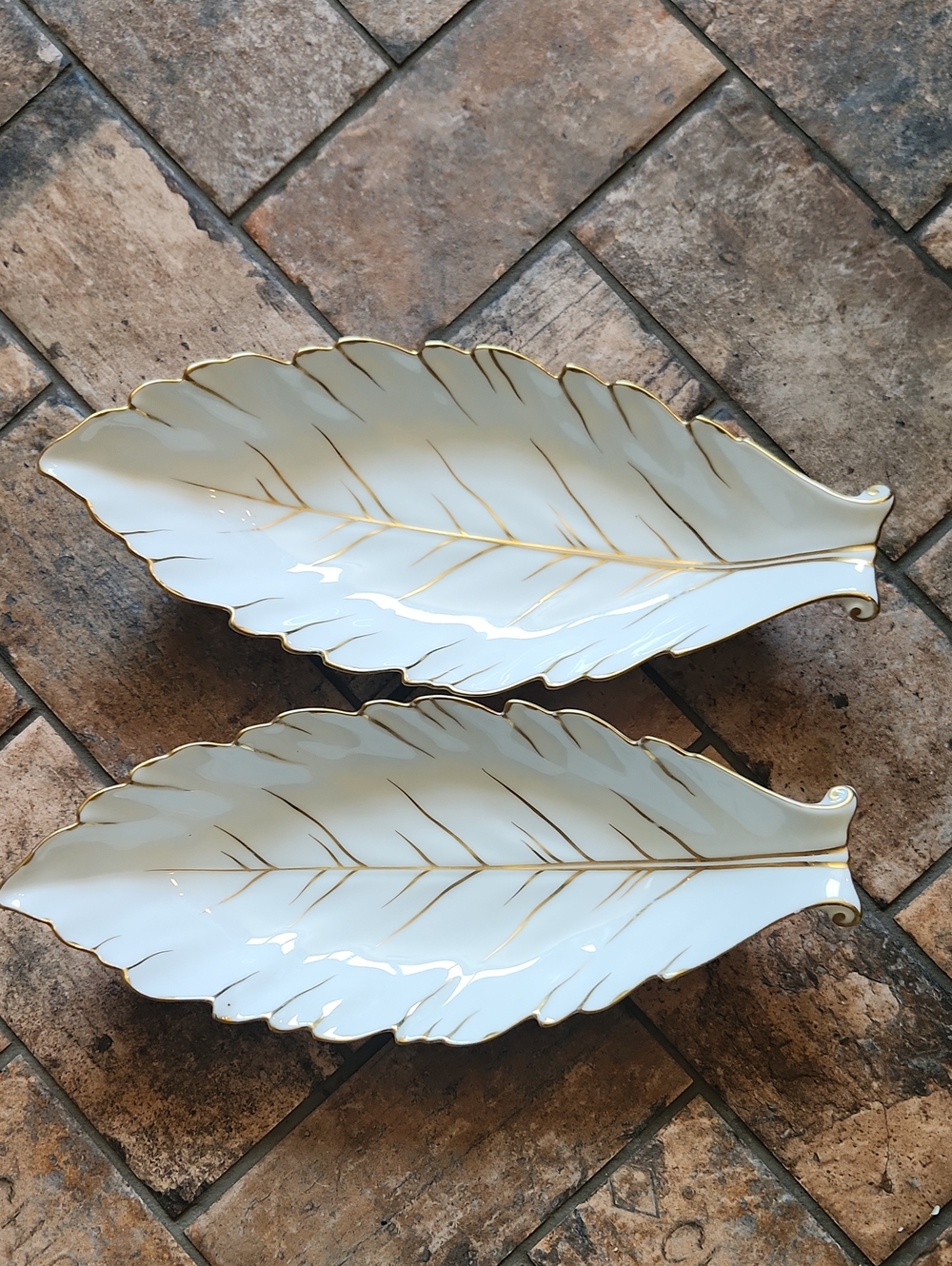 Vintage Noritake Morimura Celery Leaf Dish/Bowls Set Of 2